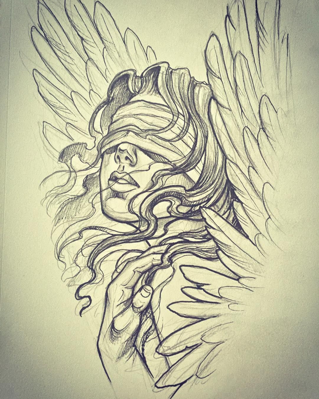 1080x1350 Angel For Today! This Is Going To Be Fun! Thanks For Looking - Tattoo Angel Drawings
