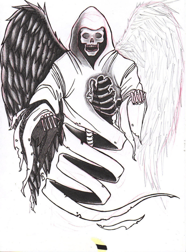 768x1041 Death Angel Tattoo Sample Tattoo Ideas - Tattoo Angel Drawings