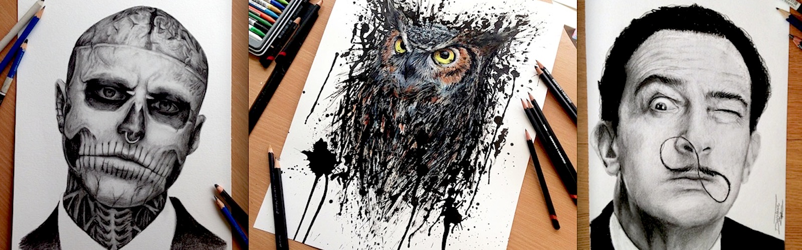 1600x500 Amazing Pencil Drawings - Tattoo Art Drawings