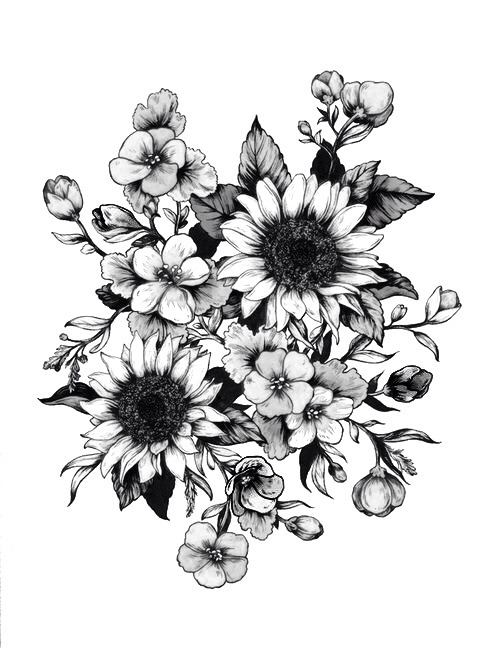 500x648 Drawing Design Tattoos Tattoo Flower Flowers Idea Drawings Tattoo - Tattoo Drawing Designs