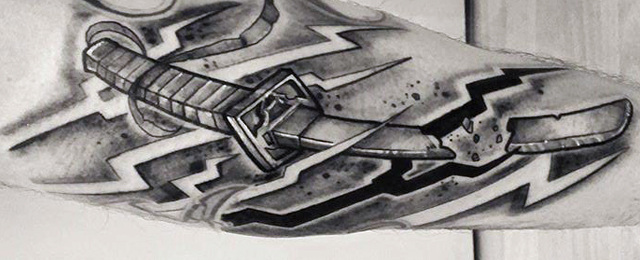 640x260 Katana Tattoo Designs For Men - Tattoo Drawing Pictures