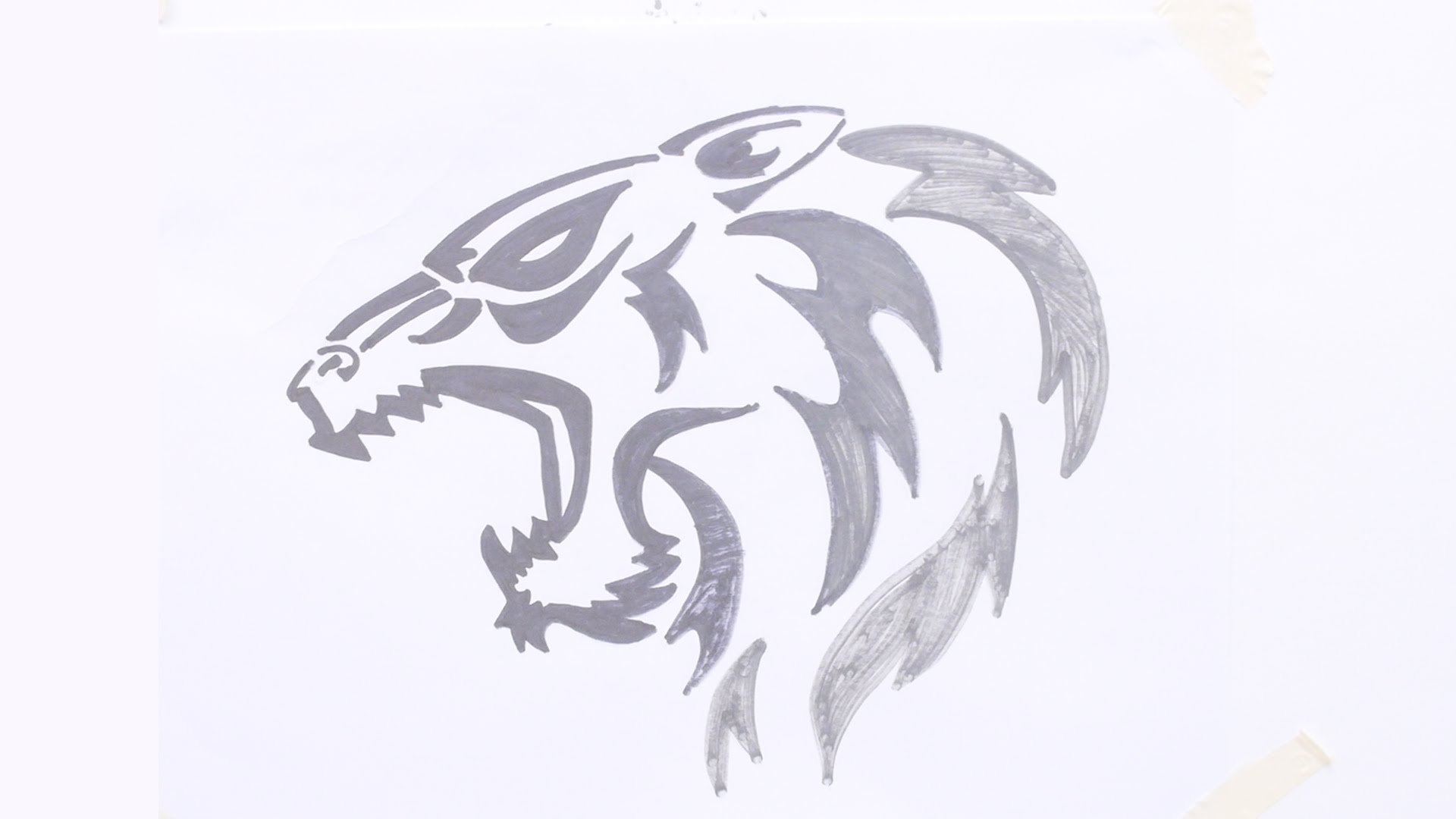 1920x1080 Tiger Drawing Tatoo For Free Download - Tattoo Drawing Pictures