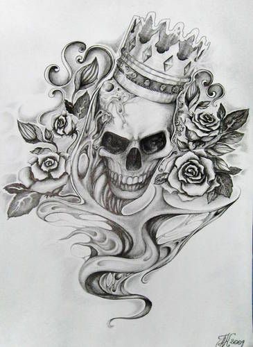365x500 Skull Gangster Tattoo Drawings Skull Tattoo - Tattoo Drawing Skull