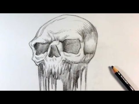 480x360 Drawing A Melted Skull Tattoo Design - Tattoo Drawing Skull
