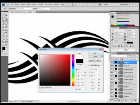 480x360 Photoshop Pen Tool Tutorial - Tattoo Drawing Software Free
