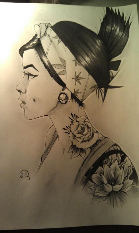 488x816 tattooed girl uploaded - Tattoo Girl Drawing