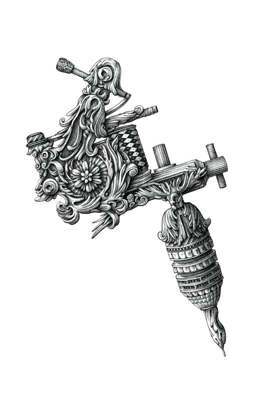 Tattoo Gun Drawing at PaintingValley.com | Explore collection of Tattoo
