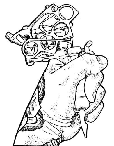392x500 tattoo gun drawing - Tattoo Gun Drawing
