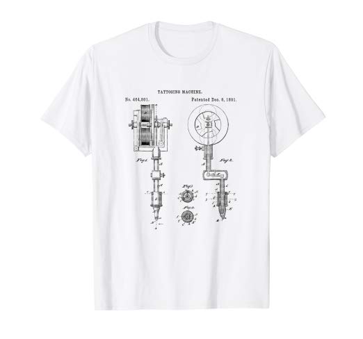 522x488 vintage tattoo artist gun shirt - Tattoo Gun Drawing