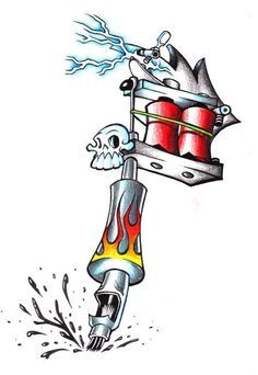 236x342 Tattoo Machine Drawing - Tattoo Machine Drawing