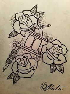 236x314 Best Tattoo Machine Flash Images Drawings, Ink Art, Tattoo Art - Tattoo Machine Drawing