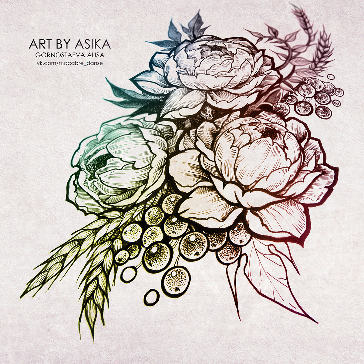 1200x1200 peony tattoo sketch, dotwork on behance - Tattoo Sketch Drawing