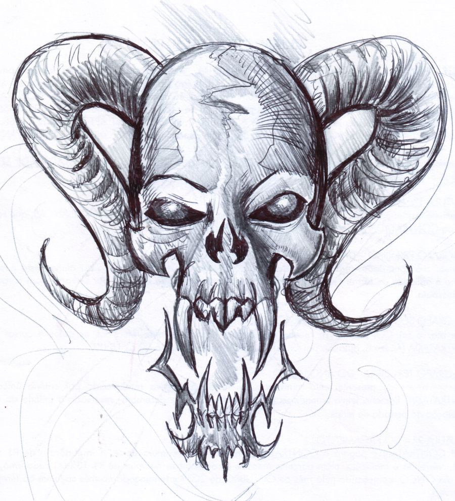 900x990 Drawn Tattoo Skull - Tattoo Skull Drawing