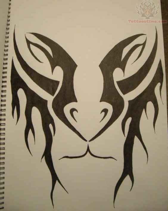 564x708 Lion Tribal Tattoo Design - Tattoo Tribal Drawing