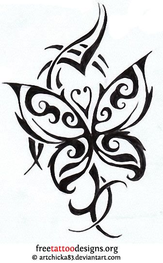 336x540 Tribal Butterfly Tattoo Design Tattoos Butterfly Tattoo - Tattoo Tribal Drawing