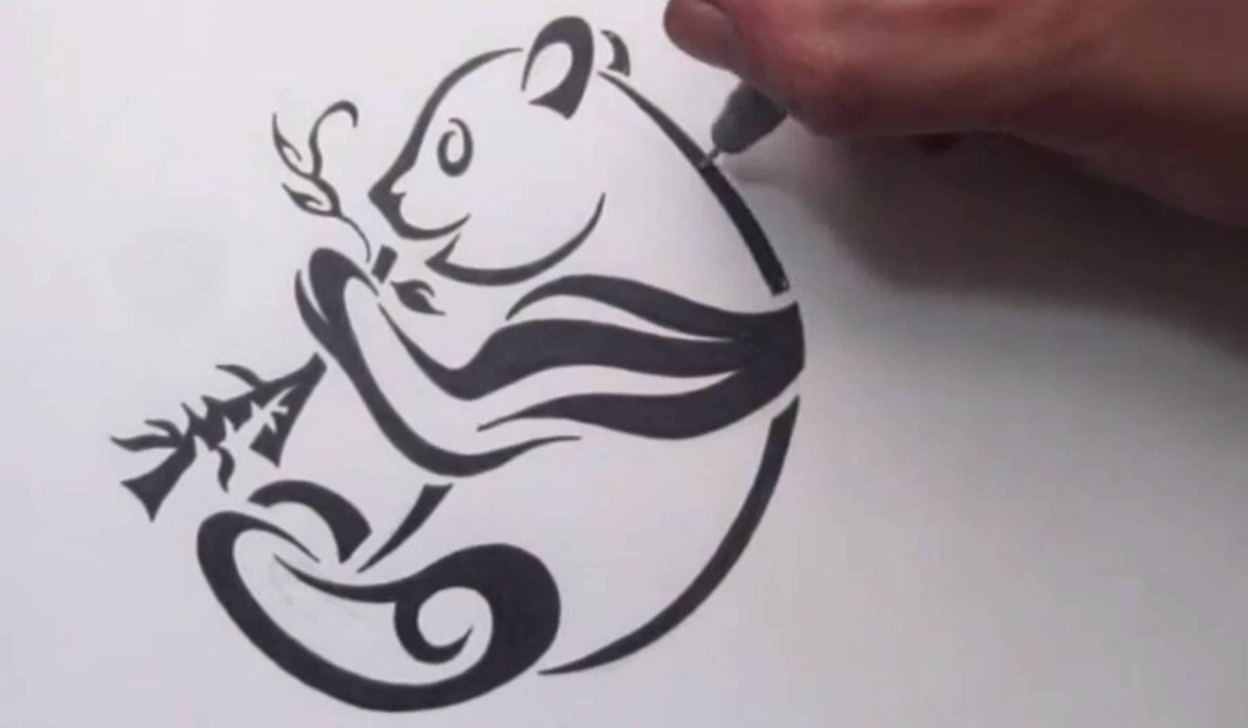 1819x1062 Tribal Panda Tattoo Designs And Pictures - Tattoo Tribal Drawing