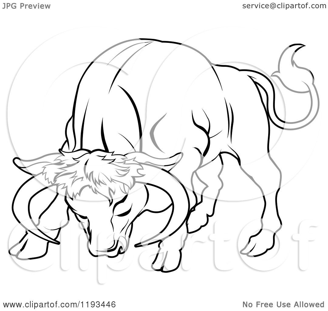 1080x1024 clipart of a black and white line drawing of the taurus bull - Taurus Bull Drawing