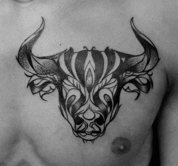 600x562 taurus tattoos for men - Taurus Bull Drawing