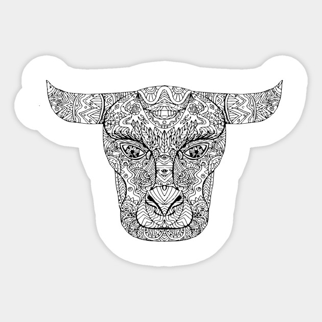 630x630 taurus bull head mandala - Taurus Bull Drawing