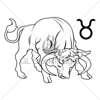 325x325 zodiac signs taurus bull gl stock images - Taurus Bull Drawing