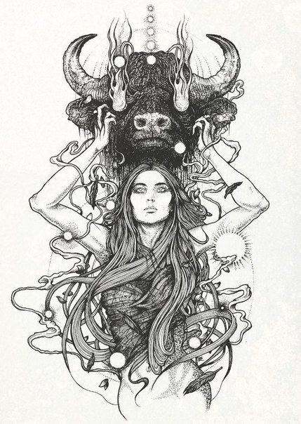 429x604 resultado de imagem para taurus sign girl drawing cool - Taurus Drawing