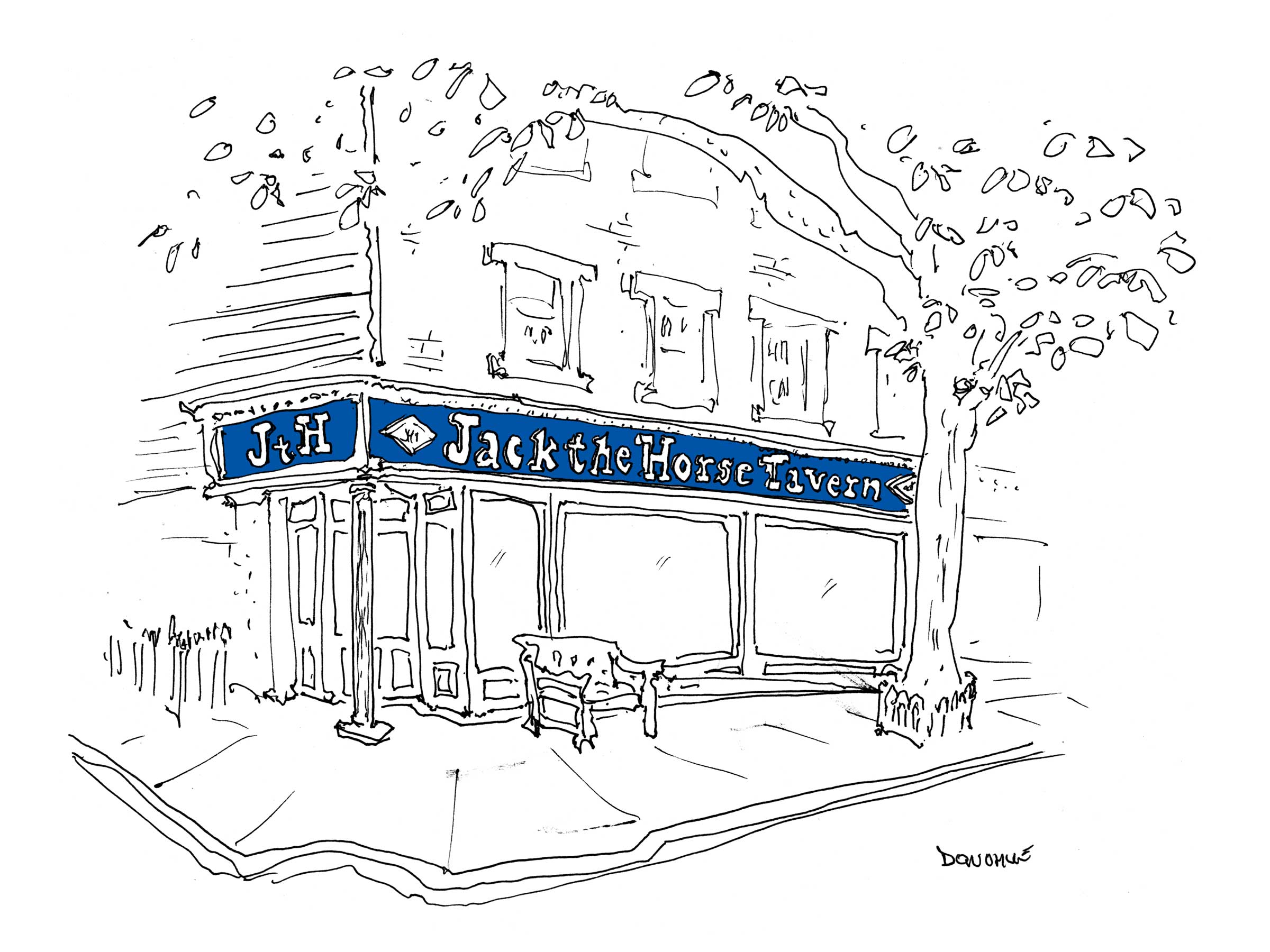 2400x1800 Jack The Horse Tavern - Tavern Drawing