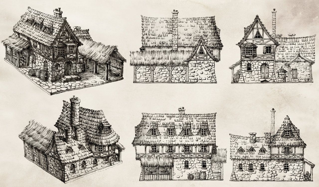 1280x751 Tavern Concept - Tavern Drawing