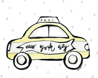340x270  - Taxi Cab Drawing
