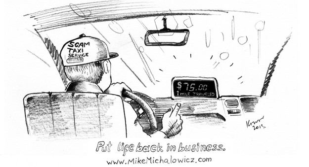 625x339 how to avoid the popular taxi cab scam - Taxi Cab Drawing