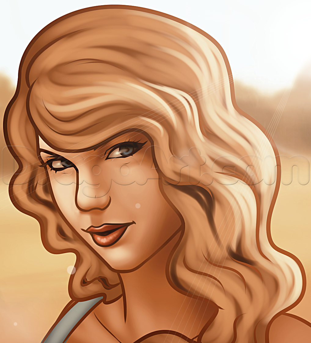 1018x1124 How To Draw Taylor Swift Easy, Step - Taylor Drawing