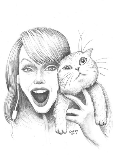 396x545 Taylor Swift Drawing The Chia Pet Circus - Taylor Swift Drawing
