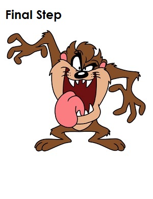 300x388 how to draw taz - Taz Drawing