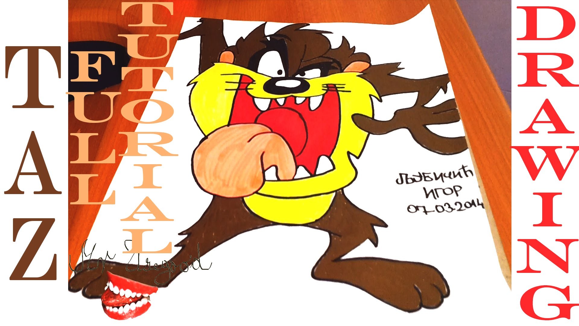 1920x1080 how to draw taz step - Tazmania Drawing