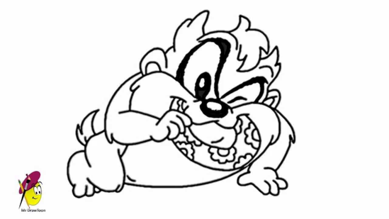 1280x720 drawn toon tasmanian devil - Tazmania Drawing