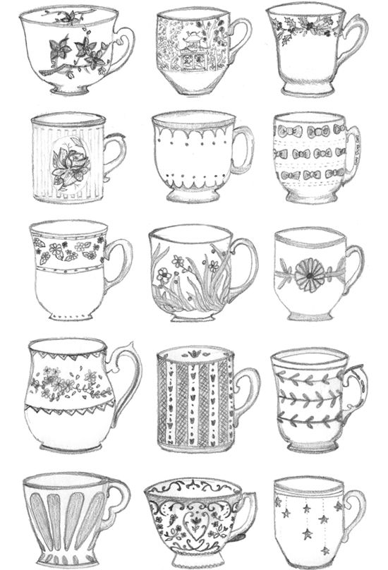 550x808 Teacup Doodles Schoenfeld Schoenfeld Schoenfeld Yang Dean - Tea Cup Drawing