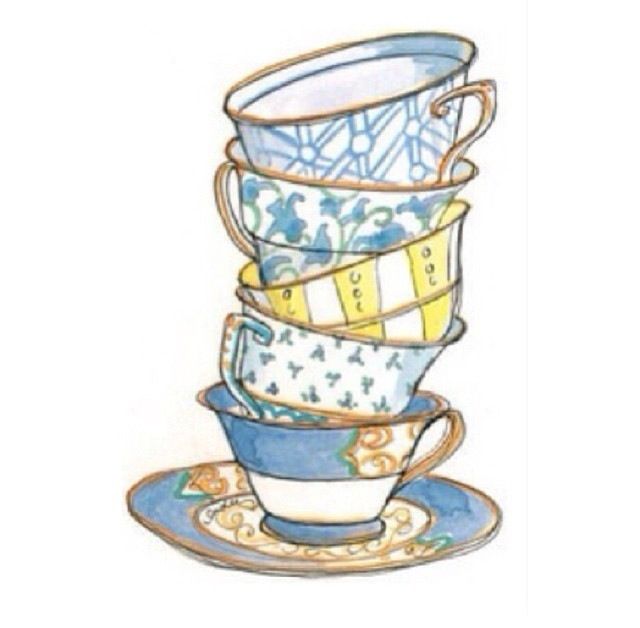 640x628 drawn tea cup drawing - Tea Cup Drawing