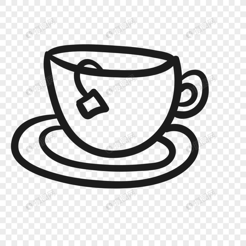 860x860 Line Drawing Teacup Png Image Picture Free Download - Tea Cup Line Drawing