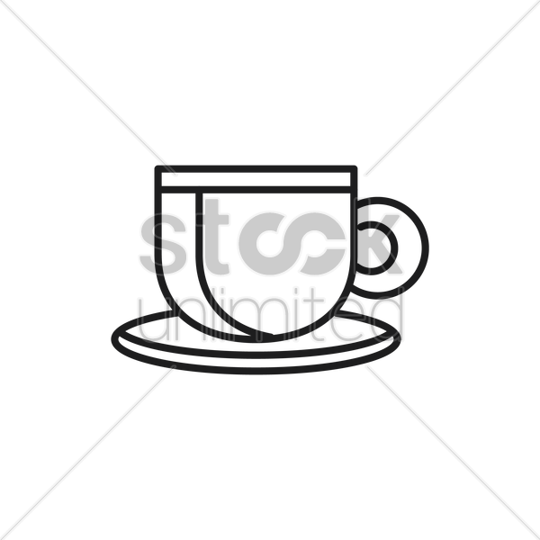 600x600 tea cup clip art free stock black and white huge freebie - Tea Cup Line Drawing