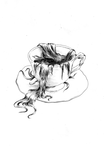 400x566 Tea Cup Sketch Tumblr - Tea Drawing