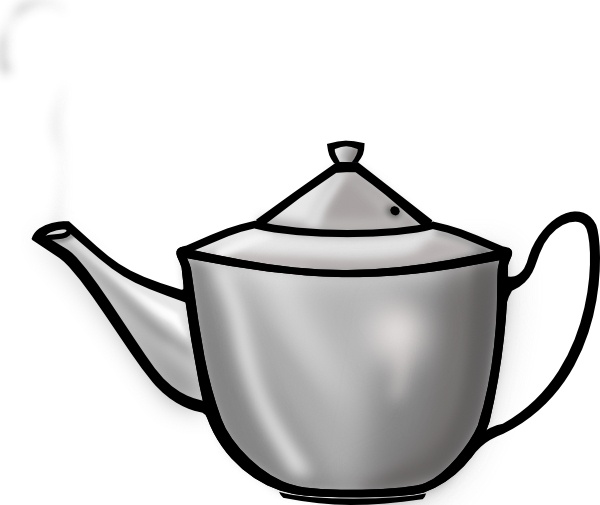 600x505 printerkiller metal tea pot clip art free vector in open office - Tea Kettle Drawing