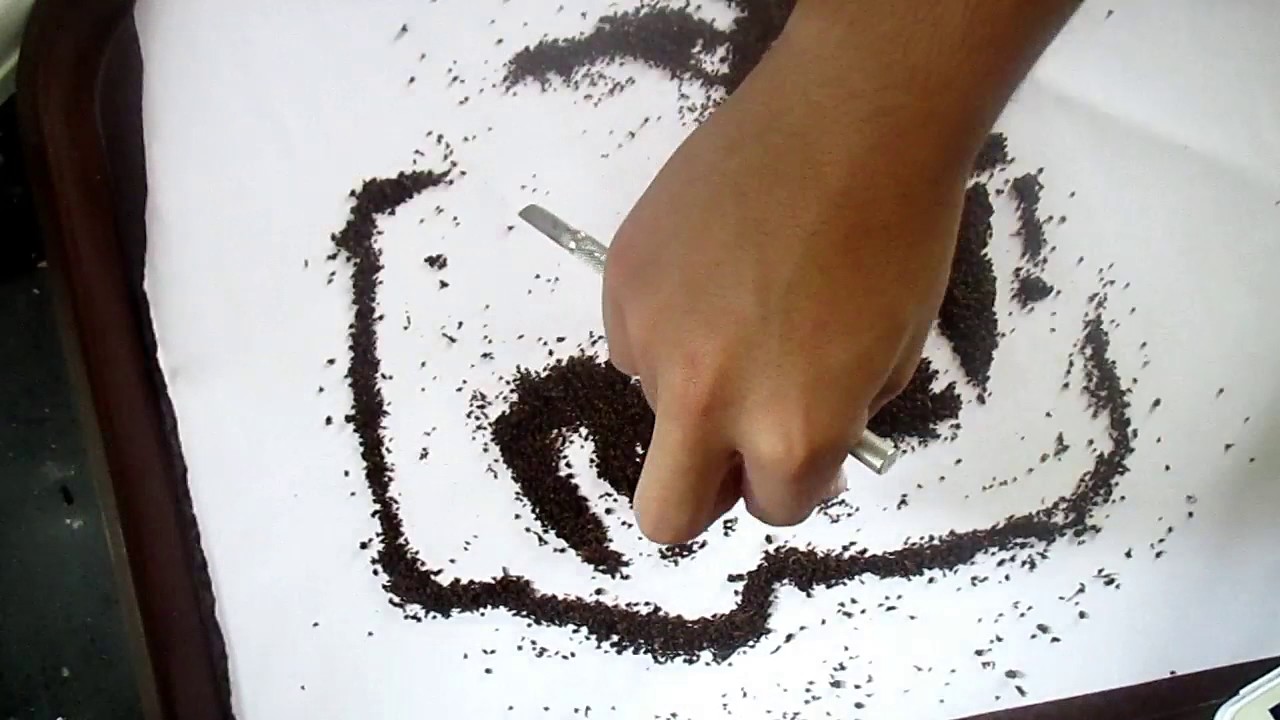 1280x720 Drawing Bob Marley With Dry Tea Leaves - Tea Leaves Drawing