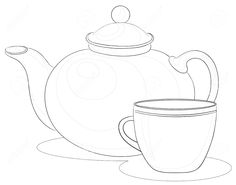 Tea Set Drawing at PaintingValley.com | Explore collection of Tea Set ...