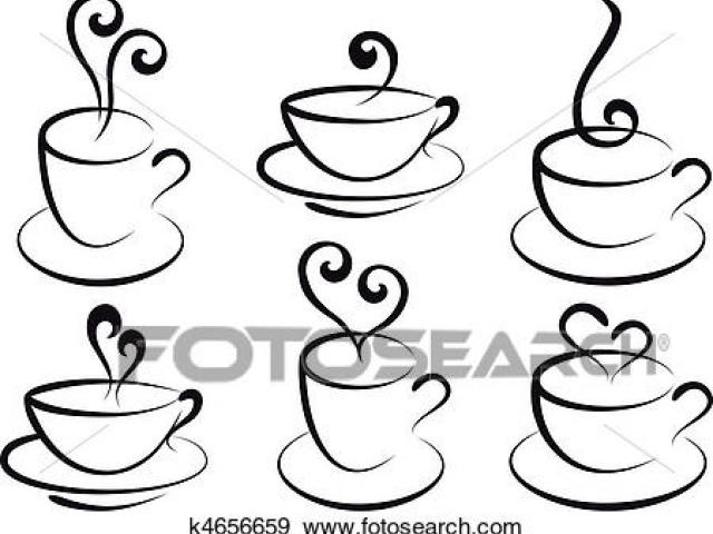 640x480 Tea Set Clipart Drawing - Tea Set Drawing