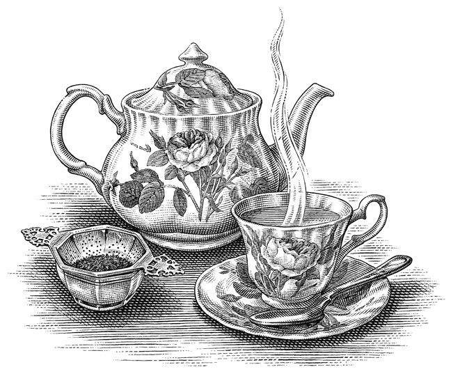 Tea Set Drawing at Explore collection of Tea Set