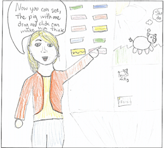 325x294 a post assessment student drawing depicting a teacher leading - Teacher And Student Drawing