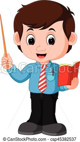 264x470 illustration of cartoon male teacher - Teacher Cartoon Drawing