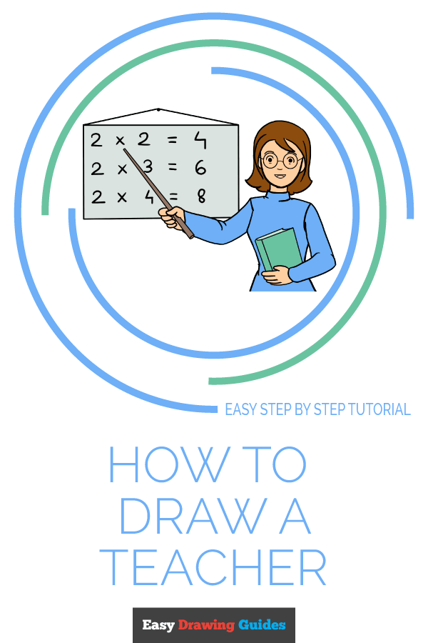 600x900 How To Draw A Teacher - Teacher Drawing