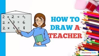 Teacher Drawing For Kids at PaintingValley.com | Explore collection of ...