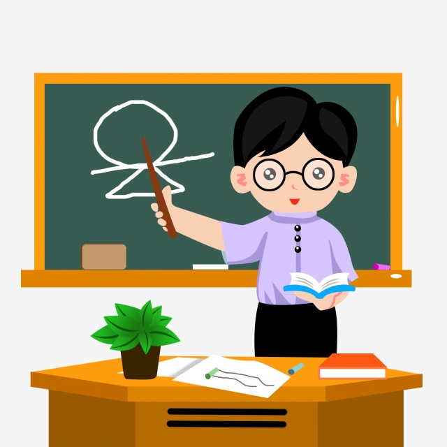 640x640 The Teacher Teach A Man Wearing Glasses And Drawing Purple - Teacher Teaching Drawing