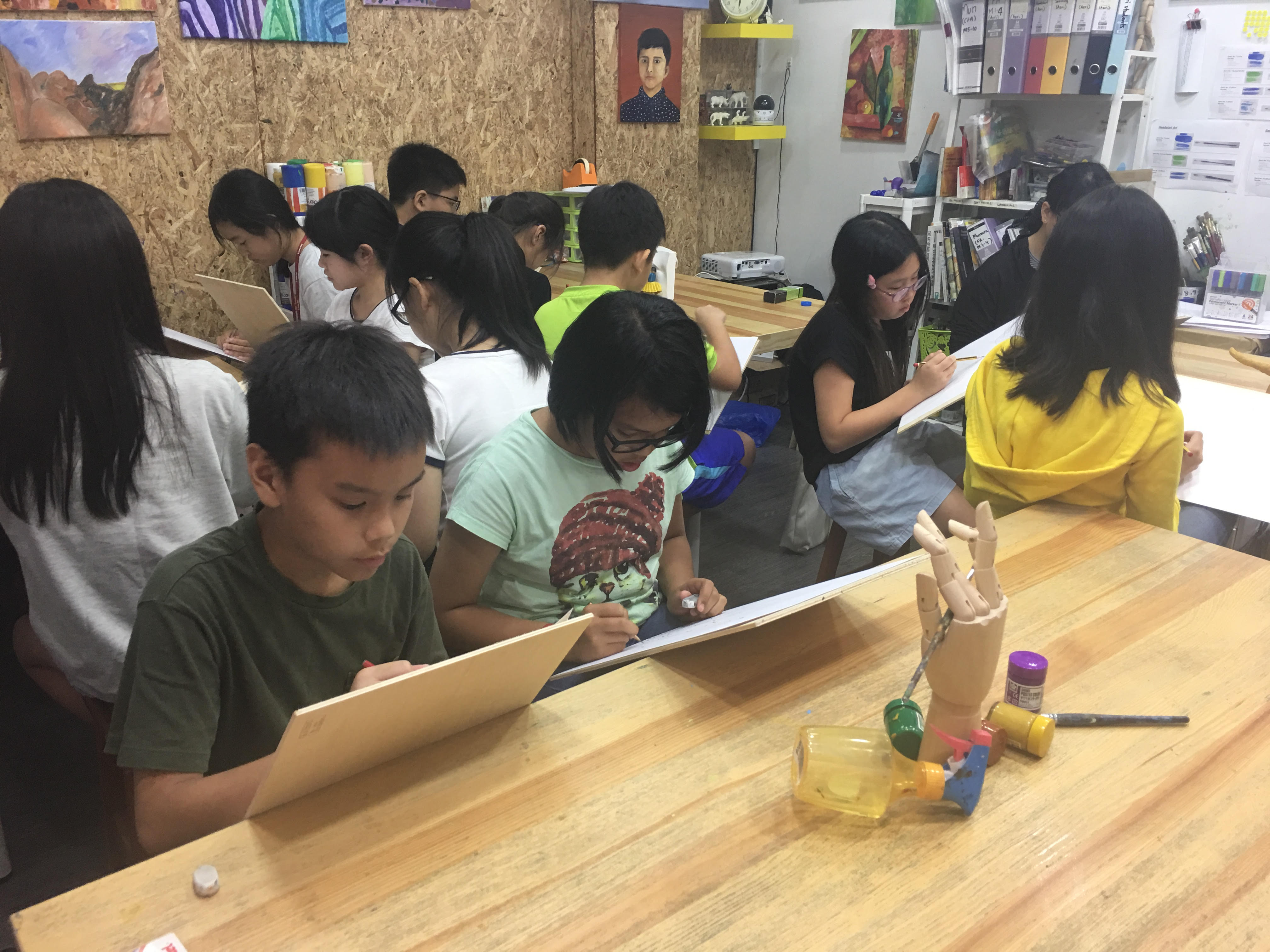 4032x3024 the artistic journey featuring teaching process and works - Teacher Teaching Students Drawing